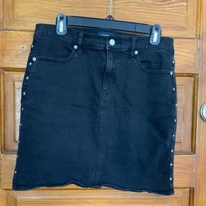 J. CREW: Black Jean Mini Skirt; Size: 29